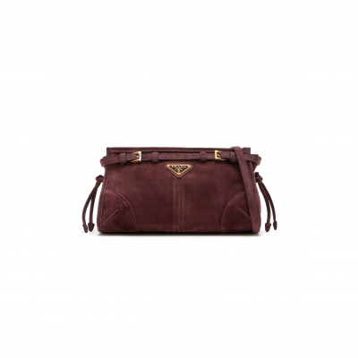 PRADA BONNIE SMALL LEATHER SHOULDER BAG 1BH215 (26*14*12cm)